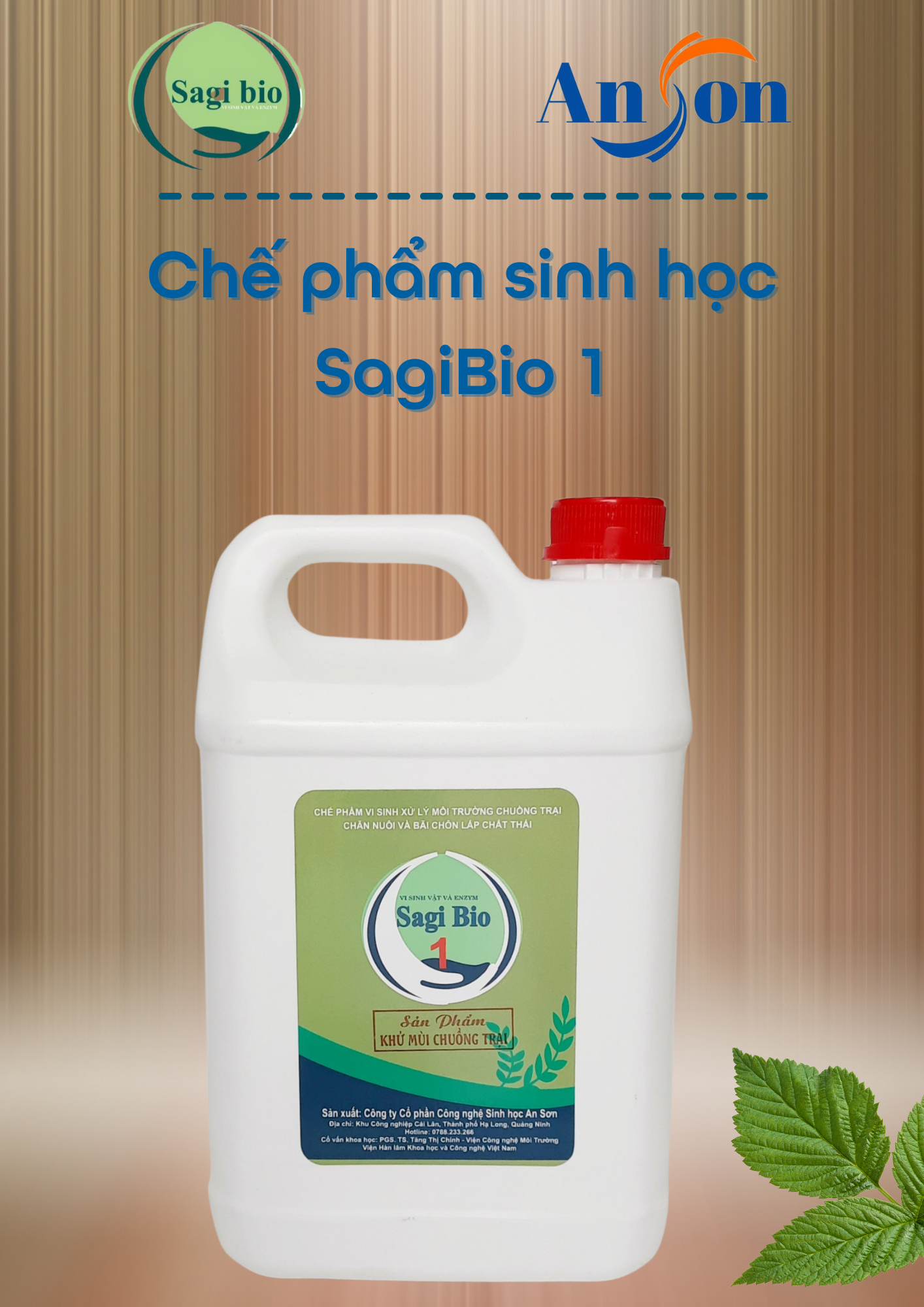 Chế phẩm sinh học khử mùi chuồng trại chăn nuôi Sagi Bio 1