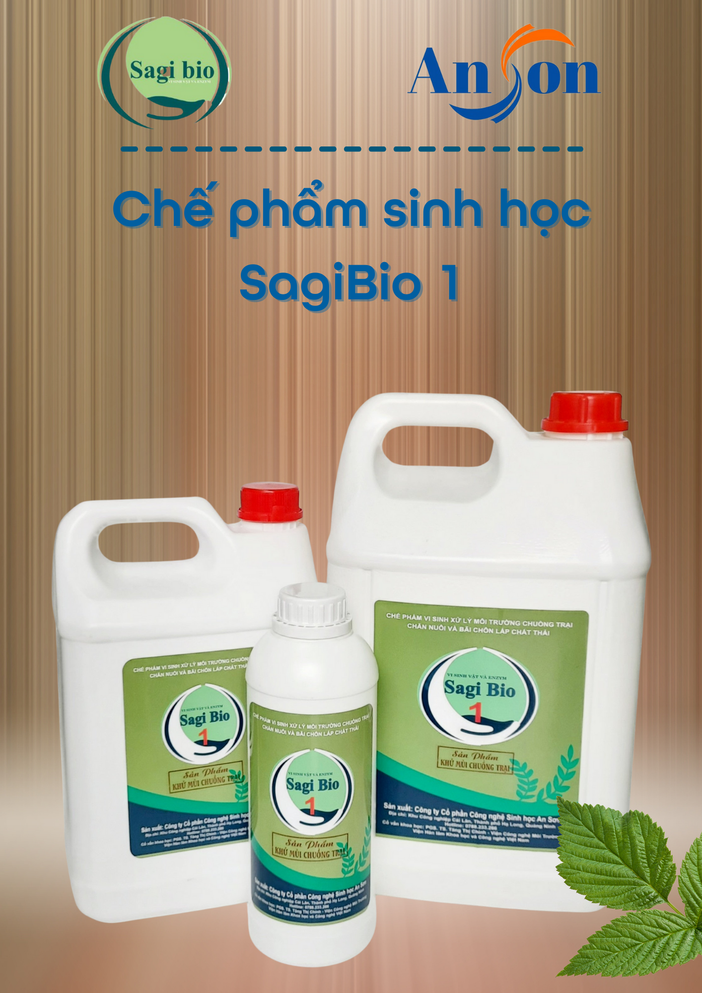 Chế phẩm sinh học khử mùi chuồng trại chăn nuôi Sagi Bio 1